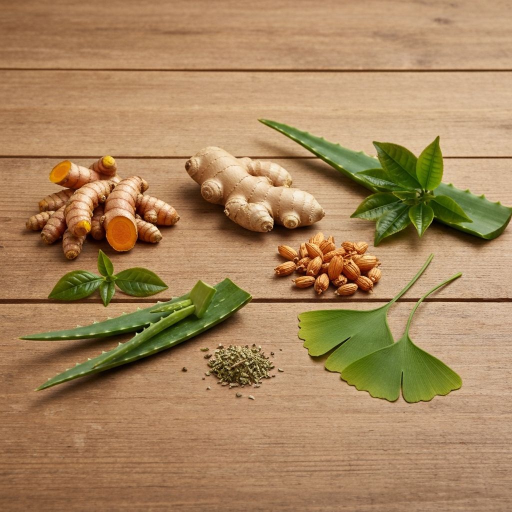 Verschiedene Heilpflanzen und Kräuter